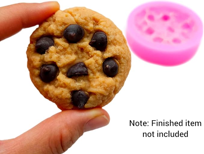 Chocolate chip cookie mold, cookies silicone mold, Realistic chocolate chip cookie mold NS021
