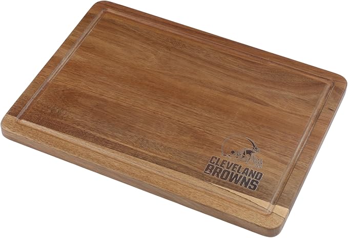 The Memory Company Officially Licensed NFL Acacia Cutting Board – 11.7" x 15.7" Durable Wood Chopping & Serving Board with Team Logo