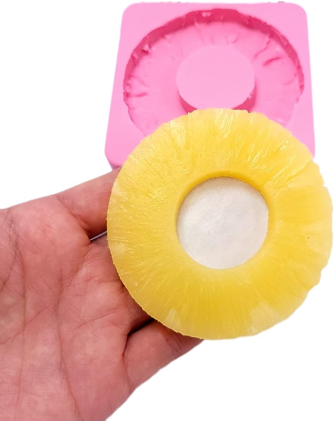 Natucraft Pineapple Slices Silicone Baking Mold - Flexible, Realistic, Multi-Purpose (Pink)