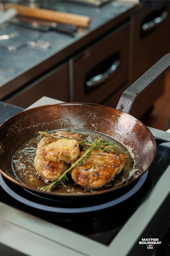 Matfer Bourgeat Black Carbon Steel Frying Pan, 12 5/8"