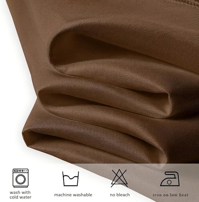 8 Pack Brown Tablecloth 60x102 Inch Rectangle Table Cloth for 6 Foot Rectangle Tables, Wrinkle Resistant Washable Polyester Fabric Rectangular Table Cover for Dining Banquet Wedding Party