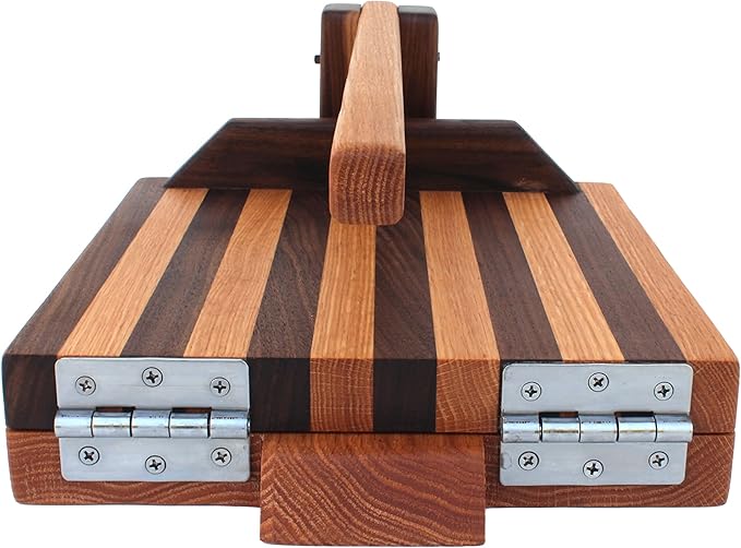 10 Inch Oak & Walnut Tortilla Press – Handmade Hardwood Tortilla Maker by Central Coast Woodworks