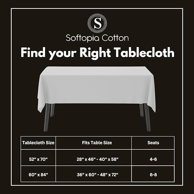 Farmhouse 52"x70" Tablecloth 100% Cotton Washable Rustic Rectangle Table Cover for Gifts, Dining, BBQ, Buffet Parties & Camping - Mustard Yellow