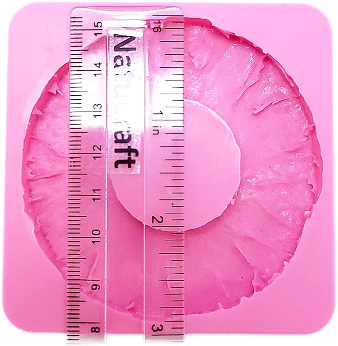 Natucraft Pineapple Slices Silicone Baking Mold - Flexible, Realistic, Multi-Purpose (Pink)