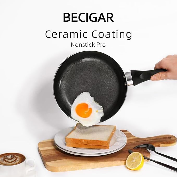 Black Ceramic Pots and Pans Set, 15PCS Nonstick Set Ceramic Cookware Set, Nonstick Pan Pots and Pans Set Non Stick Cookware set