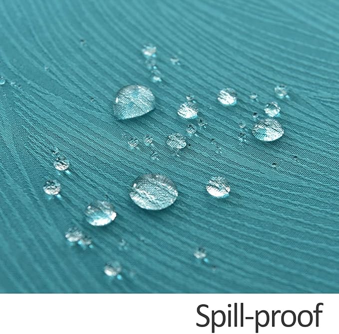 maxmill Jacquard Table Cloth Swirl Pattern Spillproof Wrinkle Resistant Water Proof Heavy Weight Soft Tablecloth for Kitchen Dinning Tabletop Outdoor Picnic Rectangle 52 x 70 Inch Teal