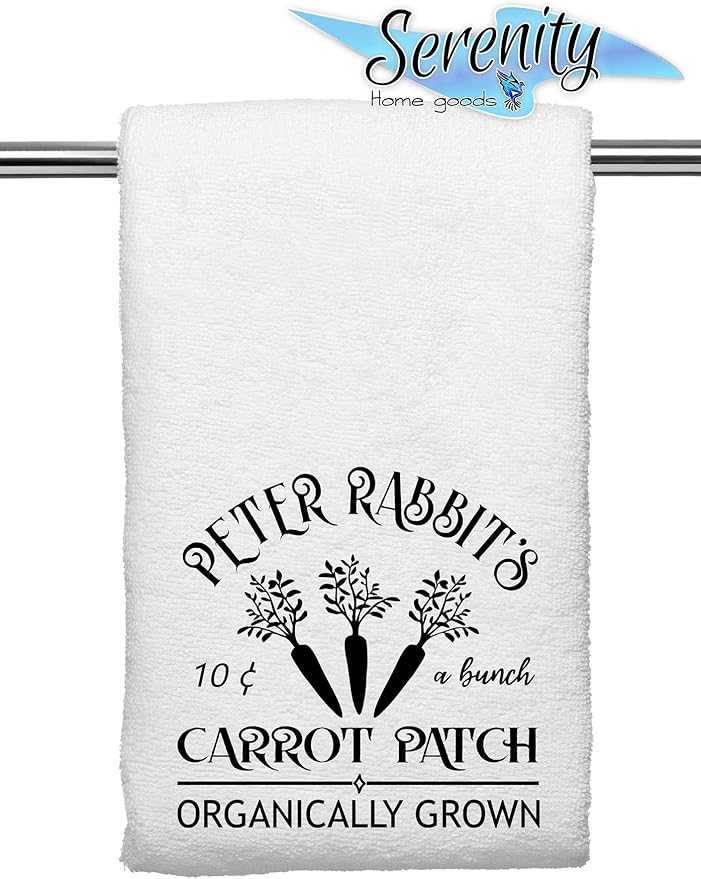 Decorative Kitchen and Bath Hand Towel | Religious Christian Easter Flowers Orange Pink Green | Spring Summer Garden Themed | Home Decor Decorations | House Gift Present