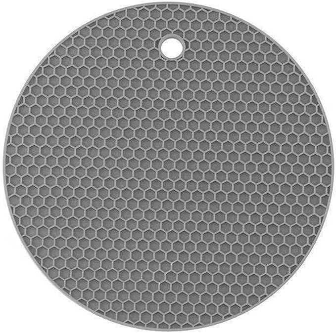 Silicone Mat Coaster Food Grade Material Placemat Non-Slip Table Mat Kitchen Accessories Gadgets Round Cup Mat 4pcs(H,14cm x 14cm(5.51in))