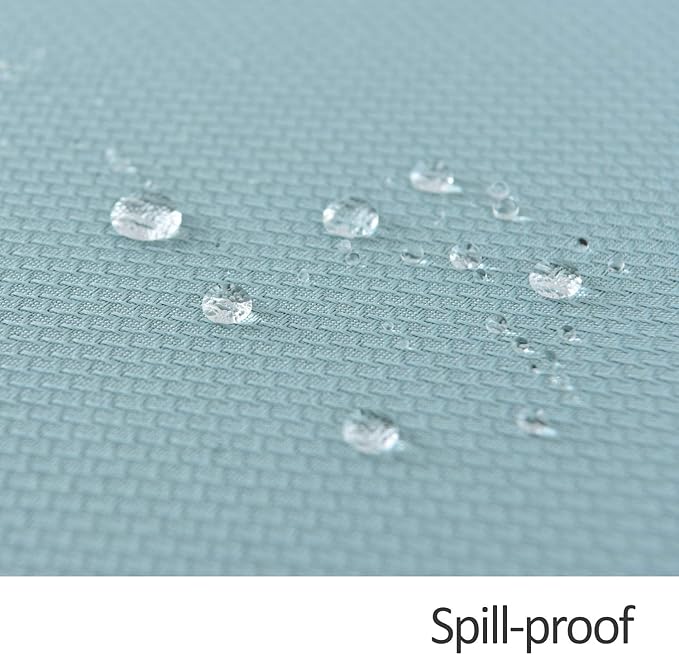 maxmill Textured Tablecloth Stain Resistant Waterproof and Wrinkle Resistant Washable Soft Table Cloth, Fabric Table Cover for Dining Room and Outdoor Use, Rectangle 60 x 120 Inch, Dusty Blue