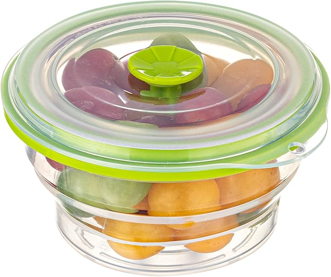 Restaurantware-Fresh Hero 16 Ounce Storage Containers, 20 Durable Airtight Food Containers - Microwavable, Freezable, Green Silicone Collapsible Container, Dishwashable, With Vented Lids