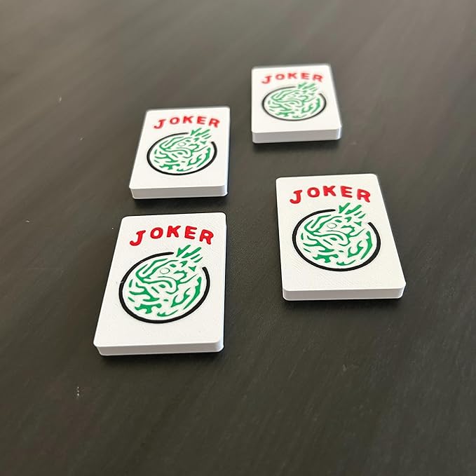 Mahjong/Mah Jongg Fridge Magnet, Whiteboard Magnet, Mahjong Gift- Game Night Decor Mahjong Jokers (4 Piece Set)