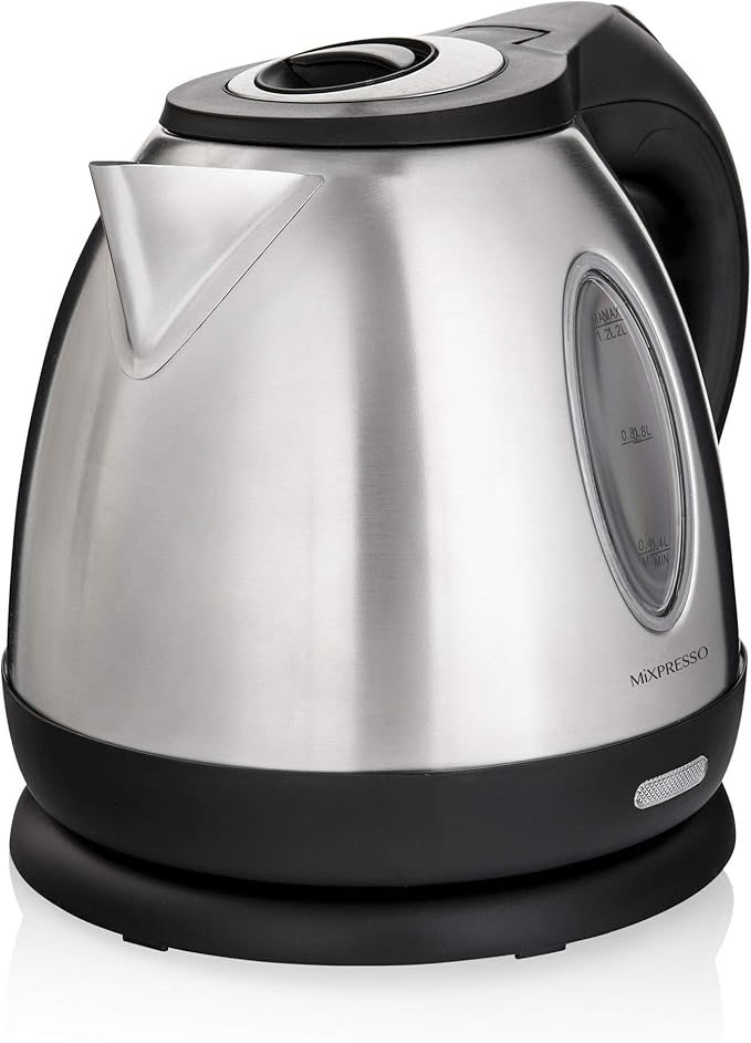 Mixpresso 1.2L Stainless Steel Small Electric Kettle, Cordless 1500w Fast Boiling Pot, Portable Hot Water Electric Tea Kettle With Boil Dry Protection & Auto Shut-Off