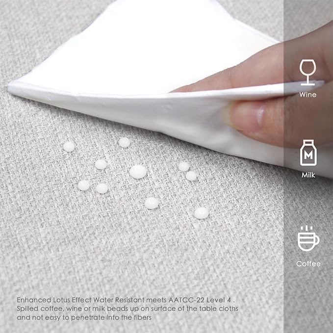 BALCONY & FALCON Rectangle Tablecloth Washable Wrinkle Resistant and Water Proof Table Cloth Decorative Linen Fabric Tablecloths for Dining Parties Kitchen Wedding and Outdoor Use (Owl Gray, 57x118)