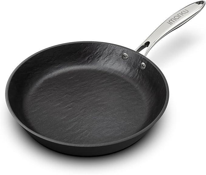 imarku 12 inch Non Stick Frying Pan, Large Skillet Nonstick, Dishwasher & Oven Safe for Cooking with Cool Stainless Steel Handle, Easy Cleanup