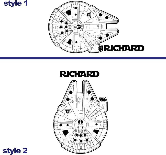 Millenium Falcon Cutting Board, Fathers Day Present, Personalized Stars War Charcuterie - Serving Board, Custom Dad Gift, Custom Engraved Wood Plate, Unique Design, USA Star Waars Board