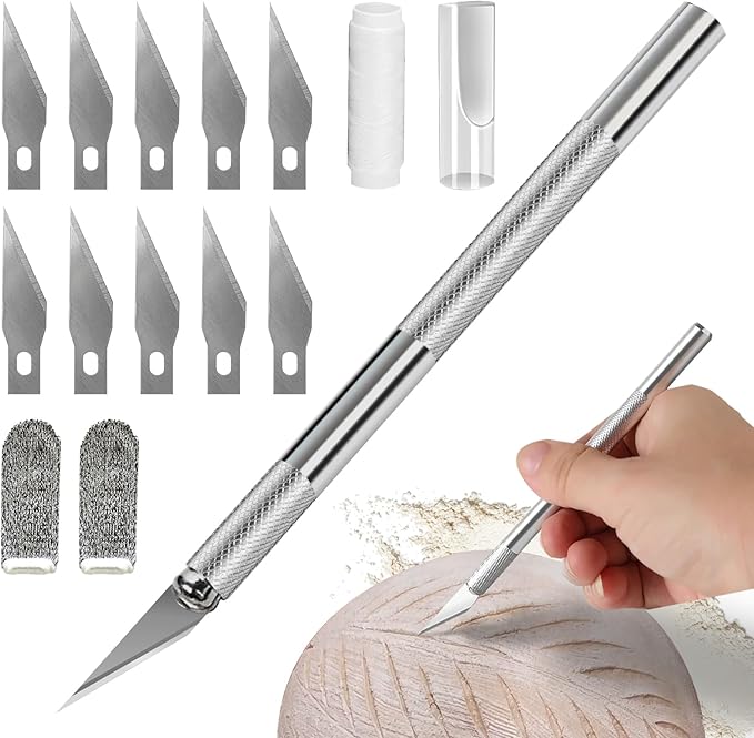 Premium Bread Lame - Sourdough Scoring Tool Kit with 11 Blades, Safety Cover, 2 Finger Sleeves, Pattern String - Stainless Steel Dough Scorer Knife for Artisan Bread Baking