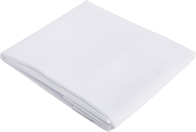 LA Linen Polyester Poplin Washable Square Tablecloth, Stain and Wrinkle Resistant Square Table Cover 52x52, Fabric Table Cloth Square for Dining, Kitchen, Party, Holiday 52 by 52-Inch, White