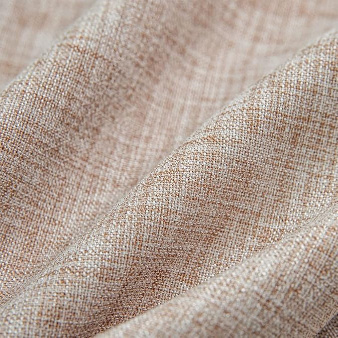 Linen Rustic Burlap Washable Tablecloth,Solid Heavy Weight 90 Inch Round Overlay Lace Edge Table Cover for Kitchen Dinning Decoration