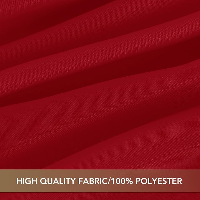 sancua Small Square Tablecloths 36x36 Inch - Christmas Red Table Cloth for Square or Round Tables, Washable Polyester Fabric Table Cover for Nightstand End Bedside Tables