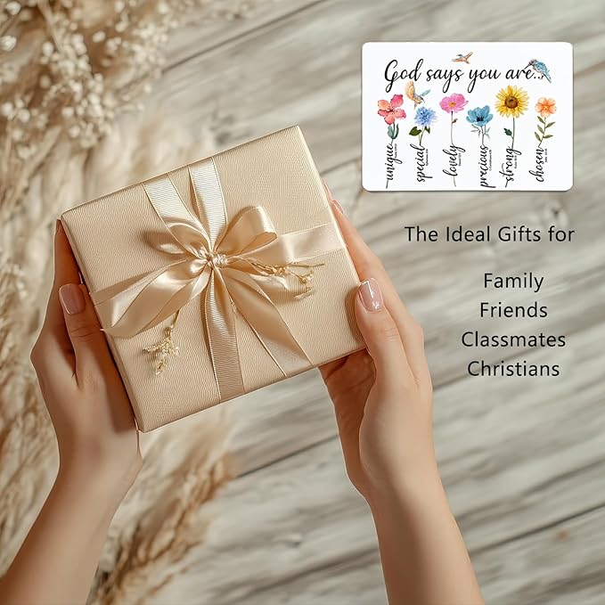 God Says You are Fridge Magnets Decorative Magnets for Fridge – Acrylic Cute Magnets for Refrigerator - 3.5 × 5 Inch ES Bible Verses Flowers Encourage Fridge Magnets - Christian Gifts