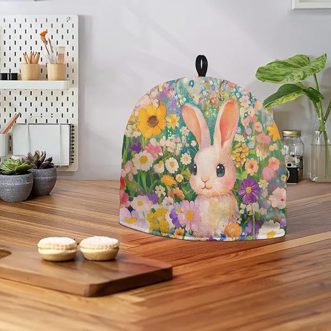 Bunny Tea Cozy for Teapot Insulated Easter Sunday Tea Cozies Tea Pot Cover Dust Home Kitchen Decor Teapot Protector for Women