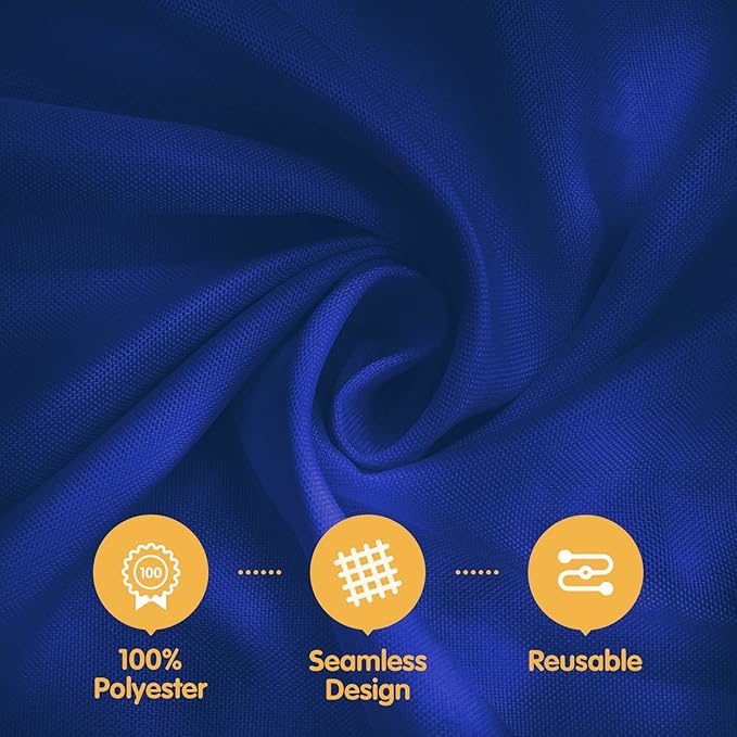 BRILLMAX 6 Pack Navy Blue Tablecloths 60 x 102 Inch for 6ft Rectangle Tables - 150 GSM Polyester Fabric, 15" Standard Drop, Water, Stain & Wrinkle Resistant Cloth Cover for Wedding Dining Buffet