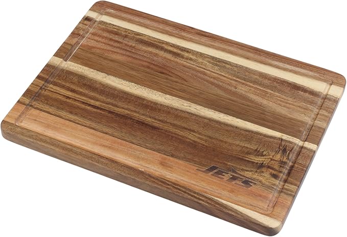 The Memory Company Officially Licensed NFL Acacia Cutting Board – 11.7" x 15.7" Durable Wood Chopping & Serving Board with Team Logo