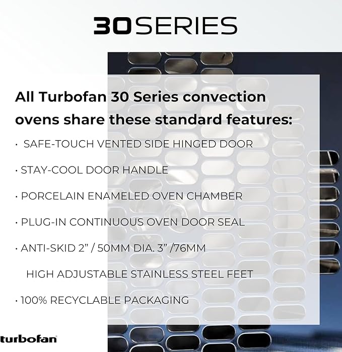 Moffat Turbofan E32 Full Size Countertop Electric Convection Oven w/Stand, Single Deck, Digital Control, 208v/50/60/1ph