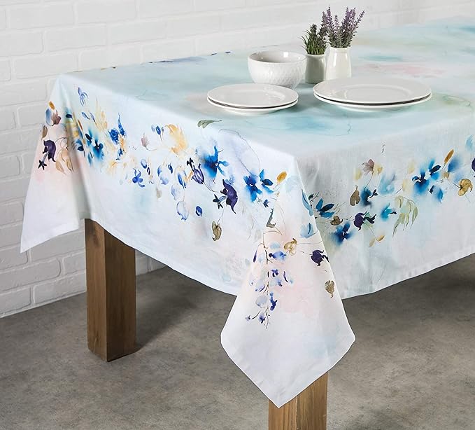 Maison d' Hermine Table Cloth Rectangle Table 100% Cotton 70 x 108 Inches Tablecloth Reusable Decorative for Dining Room Farmhouse Home Valentines Day Decorations Spring Summer - Lazy Summer Days