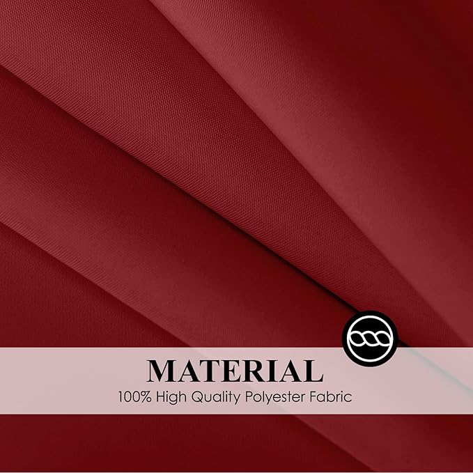 Rectangle Tablecloths 90x132 Inch 2 Pack Red Tablecloth for 6ft Washable Decorative Linen Polyester Table Cloths for 8ft Dining Table Banquets Buffet Parties and Wedding