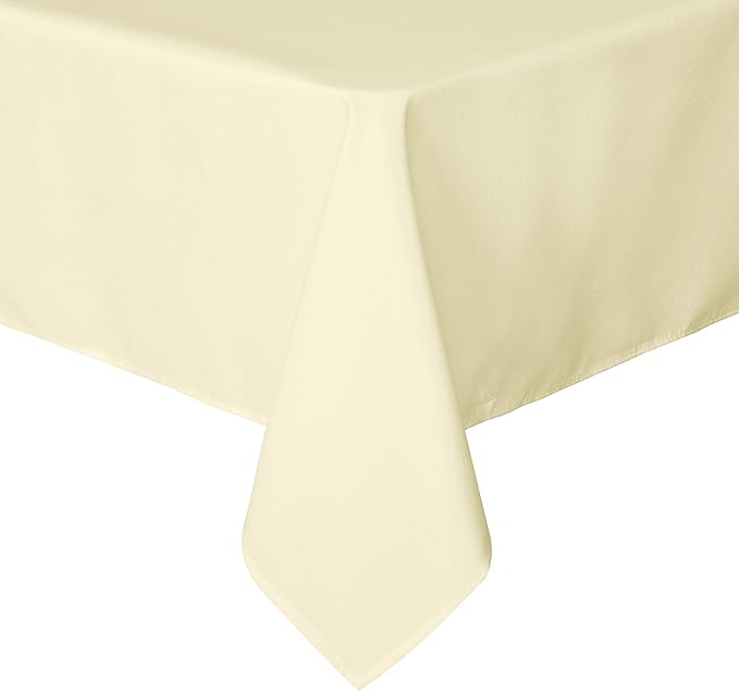 sancua Square Tablecloth - 70 x 70 Inch - Water Resistant Spill Proof Washable Polyester Table Cloth, Decorative Fabric Table Cover for Dining Tables, Buffet Parties and Camping, Beige
