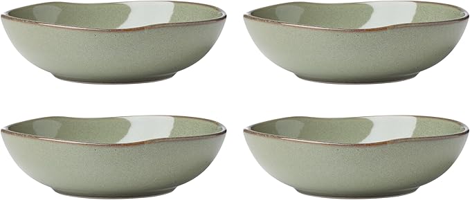 Oneida 899211 Organic Shades Sage Green Pasta Bowls, Set Of 4, Service For 4