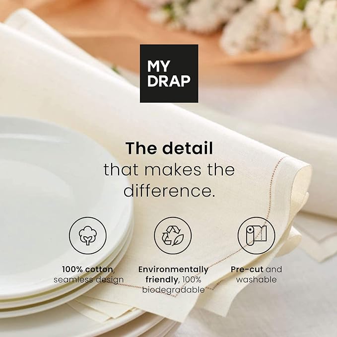 Cotton Cocktail Napkin - 4.5 x 4.5 in - 50 units per roll - Curry