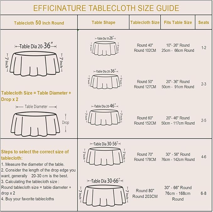 Round Tablecloth Grey Table Cloth Leaves Pattern Scalloped Edge Silky Soft Waterproof Washable 50 Inch Fabric Table Cover for 20-38" Dining Kitchen Party Banquet Patio Decoration