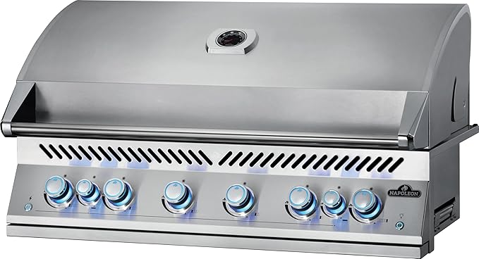 Napoleon Built-In 700 Series 44-inch Natural Gas Grill Head with Infrared Rear Burner - BIG44RBNSS-1-6 Main Burners, Infrared Rear Burner, Stainless Steel, Included Rotisserie Kit