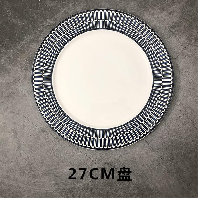 A Set Of Cutlery Set Bone China Dinner Plate Restaurant Round Plate Dish Plate Placemat Set