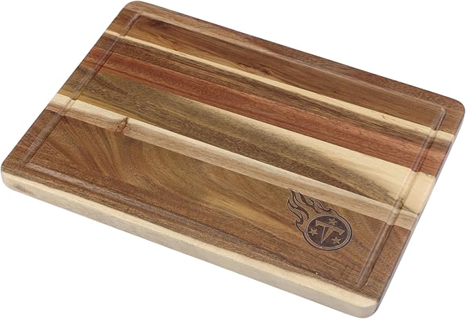 The Memory Company Officially Licensed NFL Acacia Cutting Board – 11.7" x 15.7" Durable Wood Chopping & Serving Board with Team Logo