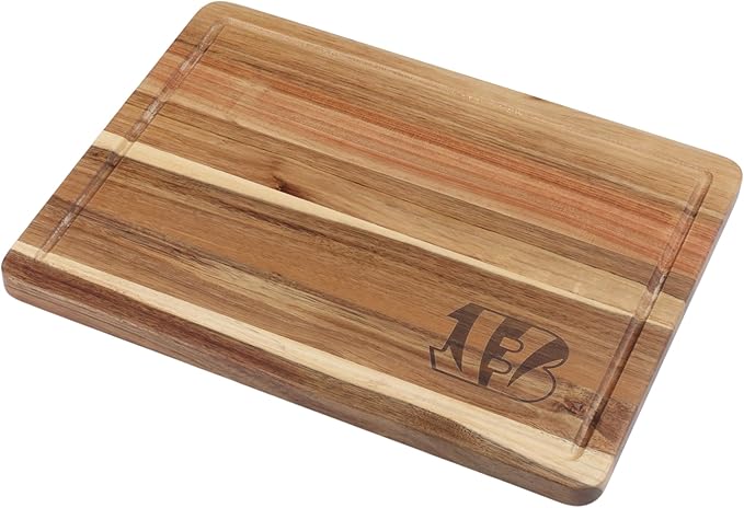 The Memory Company Officially Licensed NFL Acacia Cutting Board – 11.7" x 15.7" Durable Wood Chopping & Serving Board with Team Logo