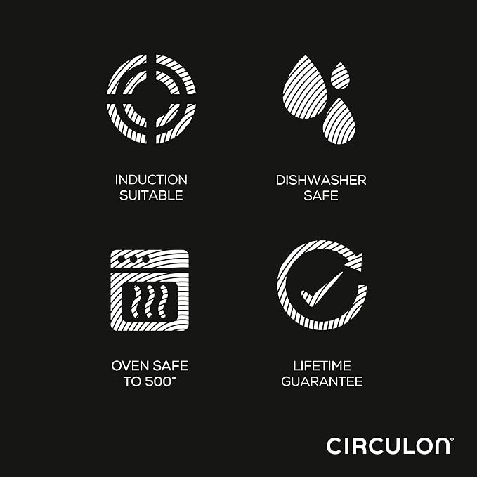 Circulon Clad Stainless Steel Cookware/Pots and Pans and Utensil Set with Hybrid SteelShield and Nonstick Technology, 11 Piece - Silver