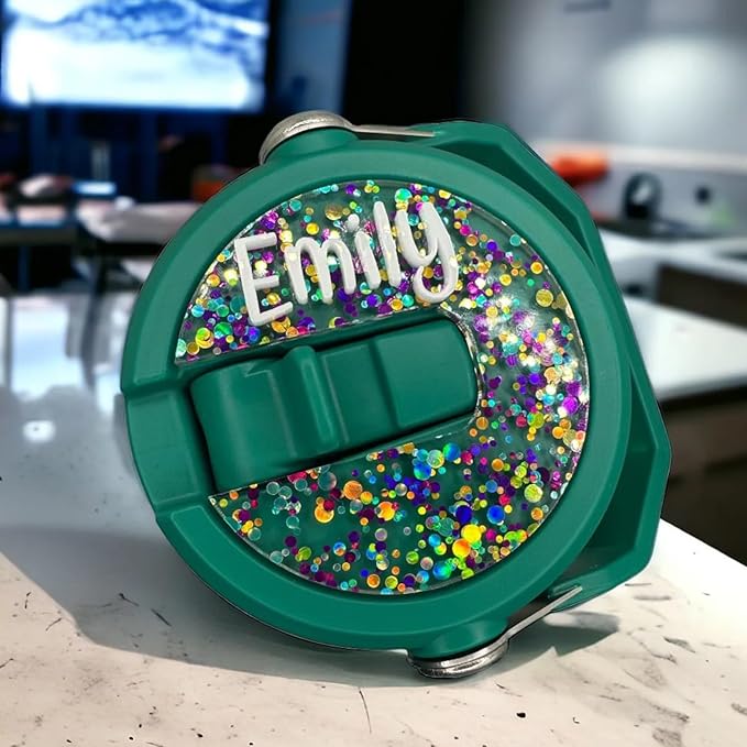 Personalize 3D Name Plate for Stanley IceFlow 20 30 oz | 100 Color Options, 10 Font Options | Acrylic Name Plate Topper for Stanley Classic Flip Straw Tumbler, Accessories for Stanley Cup