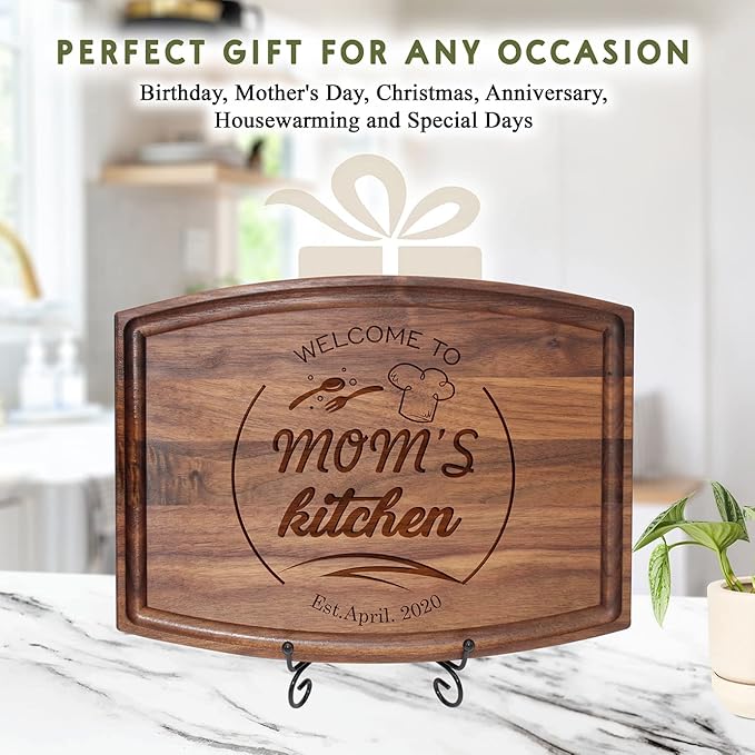 Custom Engraved Cutting Boards - Personalized Christmas Gifts - Personalized Kitchen Boards - Mothers Day, Anniversary, Birthday, Gift for Women, Mom, Grandma, Mother in Law, Daughter, Wife or Her