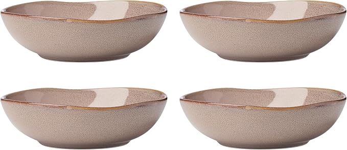 Oneida 899212 Organic Shades Clay Pasta Bowls, Set Of 4, Service For 4