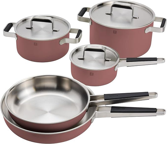 ZWILLING Pure 8-pc Stainless Steel Cookware Set, Rose