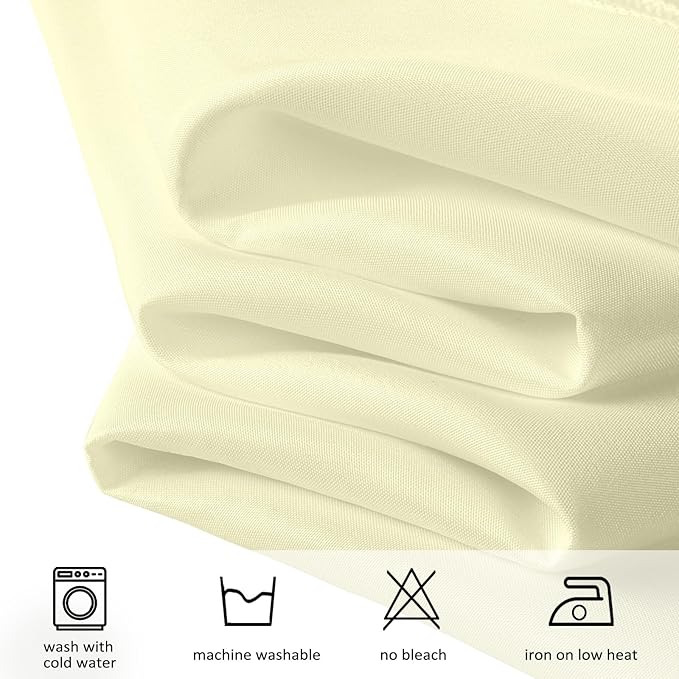 8 Pack Beige Table Cloth 60x126 Inch Rectangle Tablecloths for 8 Foot Rectangle Tables, Wrinkle Resistant Washable Polyester Fabric Rectangular Table Cover for Dining Banquet Wedding Party