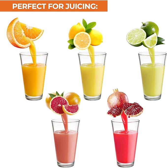 Zulay Kitchen Professional Citrus Juicer - Chrome Finish Manual Citrus Press and Orange Squeezer - Metal Lemon Squeezer - Extra Tall Heavy Duty Manual Orange Juicer and Lime Squeezer Press Stand