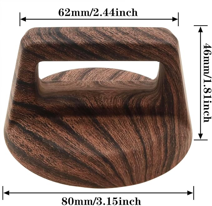 2 PCS Universal Pot Lid Top Replacement Knob Pot Lid Cover Knob Handle for Kitchen Cookware (Dark Grain)