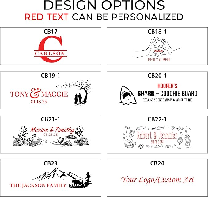 Personalized Charcuterie Board Set, Custom Laser Engraved Marble Wood Cheese Serving Board with Knife Set, Wedding & Engagement Gift for Couples, Bridal Shower & Housewarming Gift, Ready-to-Gift Box