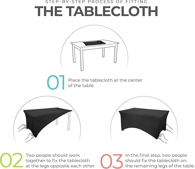 Utopia Kitchen Spandex Tablecloth 2 Pack [8FT, Red] Tight, Fitted, Washable and Wrinkle Resistant Stretch Table Cloth Rectangle Cover for Trade Show, Weddings & Parties [96Lx30Wx30H Inch]