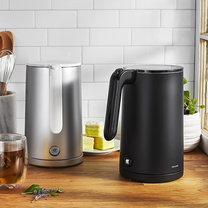 ZWILLING Enfinigy Cool Touch 1.5-Liter Electric Kettle, Cordless Tea Kettle & Hot Water - Black