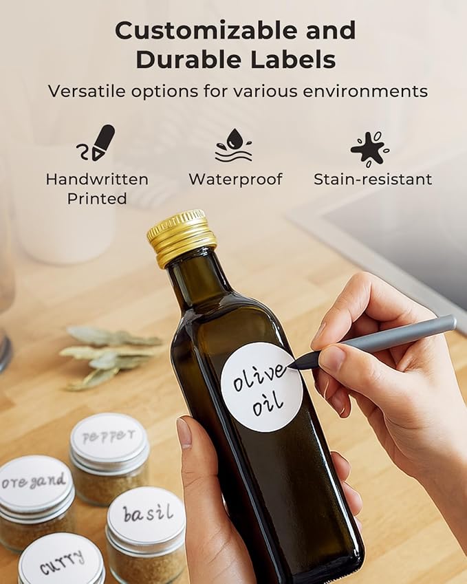 MUNBYN 2 Inch Circle Thermal Sticker Labels, Self-Adhesive Round Direct Thermal Labels for Business, 750 Sheets/1 Roll